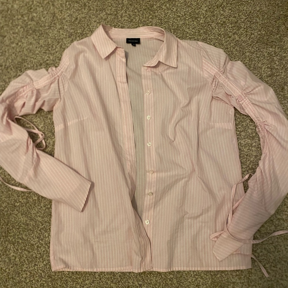 WhoWhatWear Pink Button Up